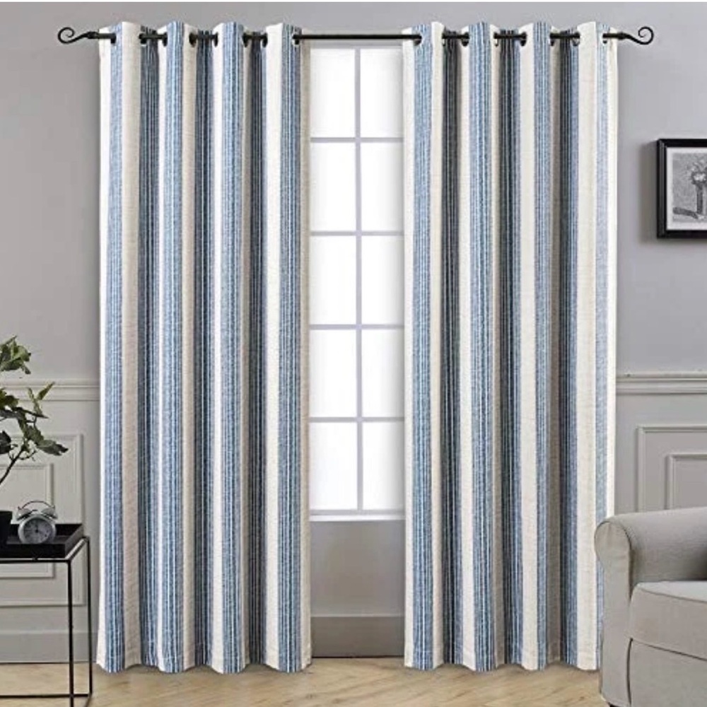 DriftAway Chris Linen Blackout Curtains PAIRThermal Insulated SZ 52x84